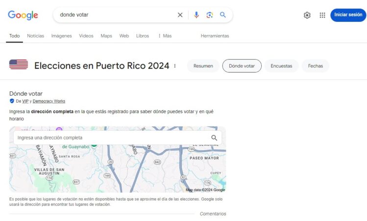 GOOGLE-DONDE VOTAR 2024